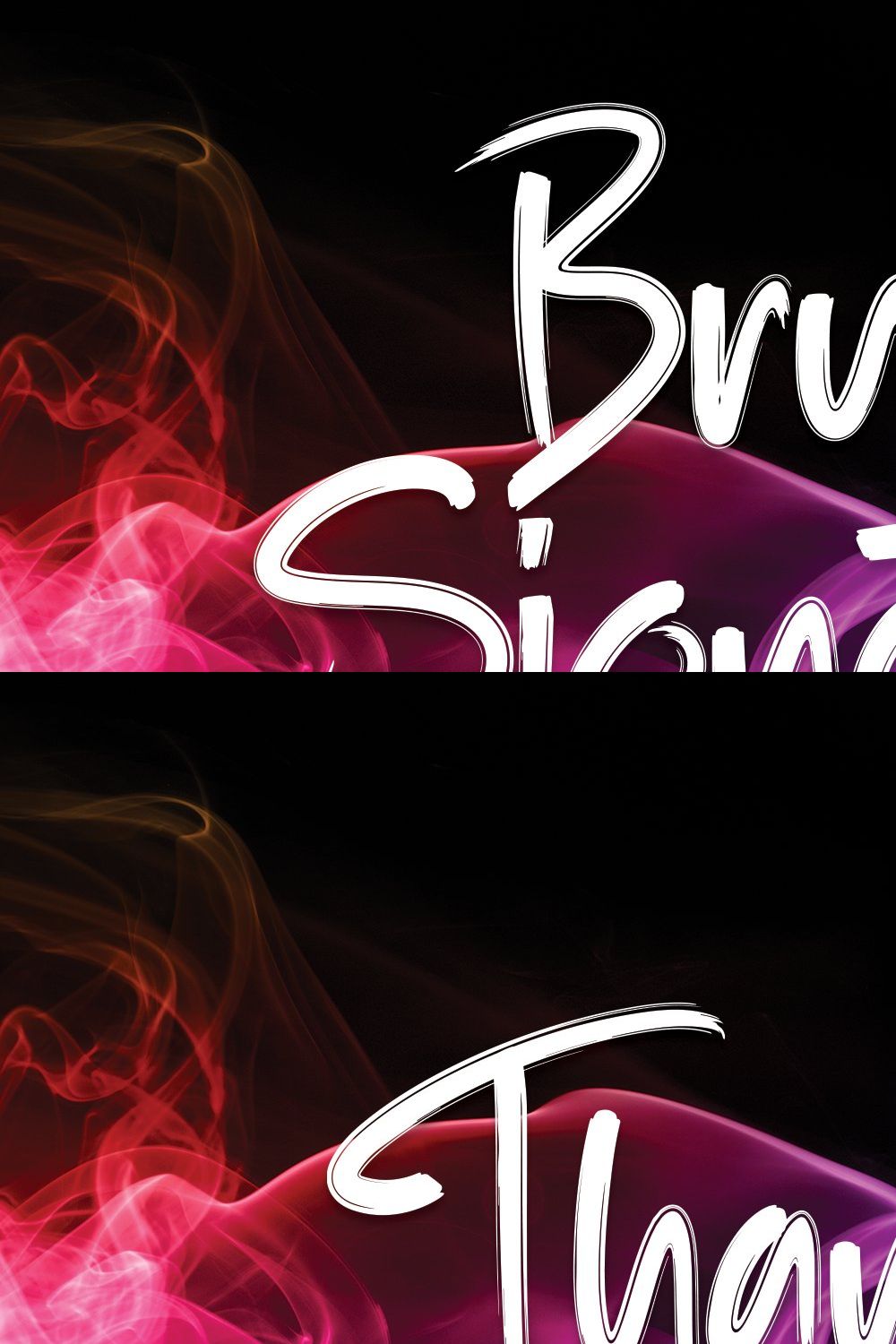 Brush Signature | Script Font pinterest preview image.