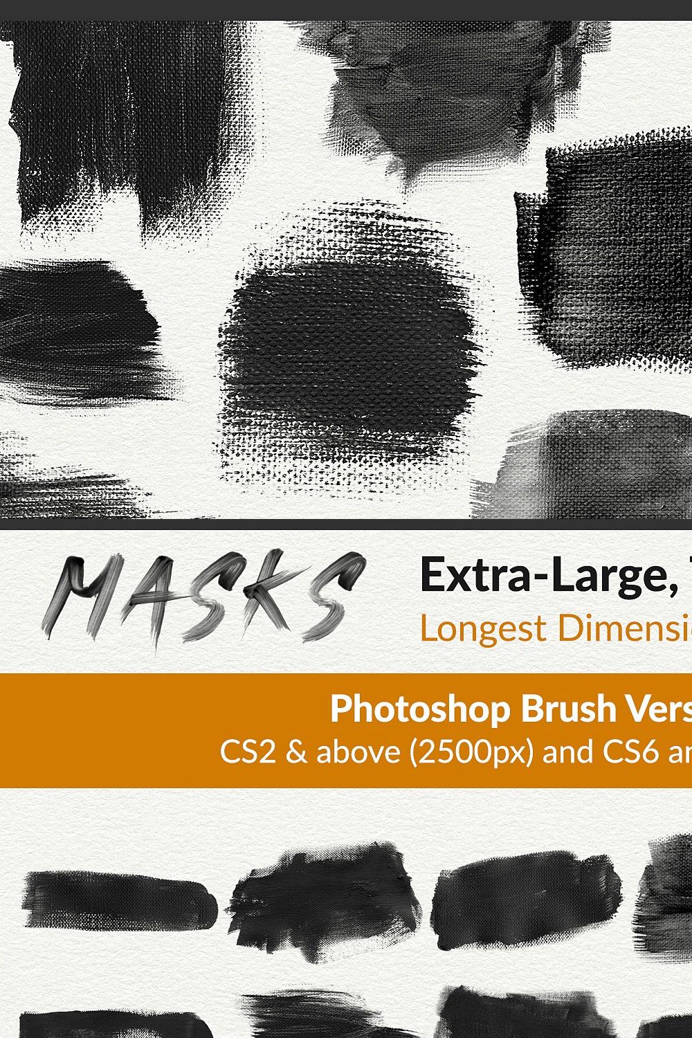 Brushed Canvas Masks and Brushes pinterest preview image.
