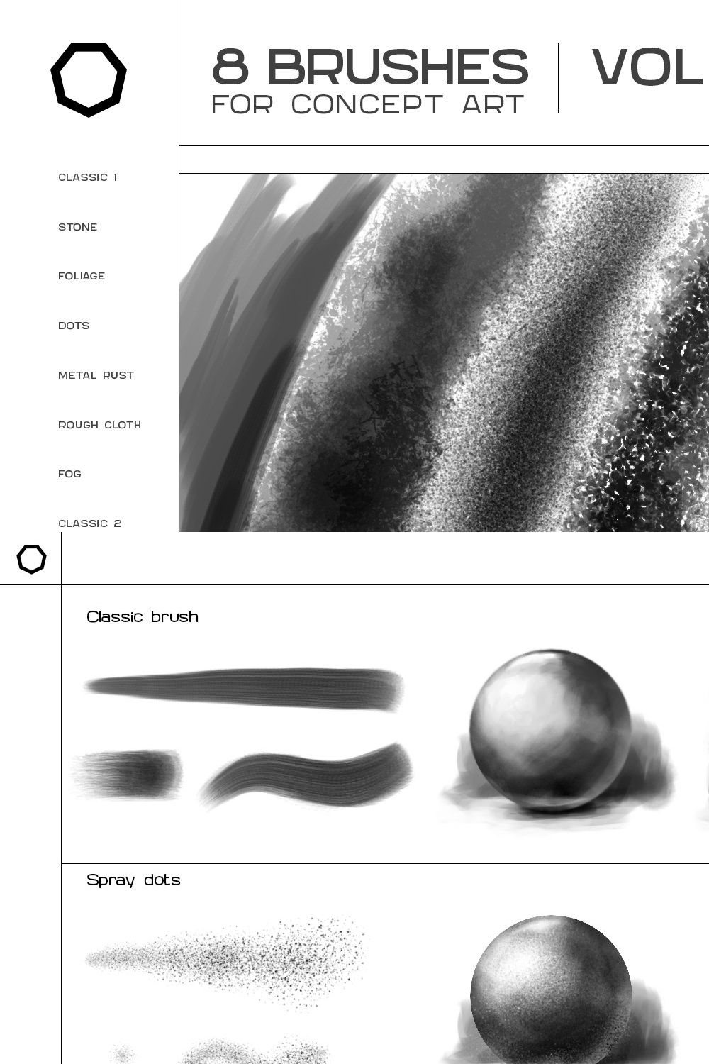 Brushes for concept art | vol. 1 pinterest preview image.