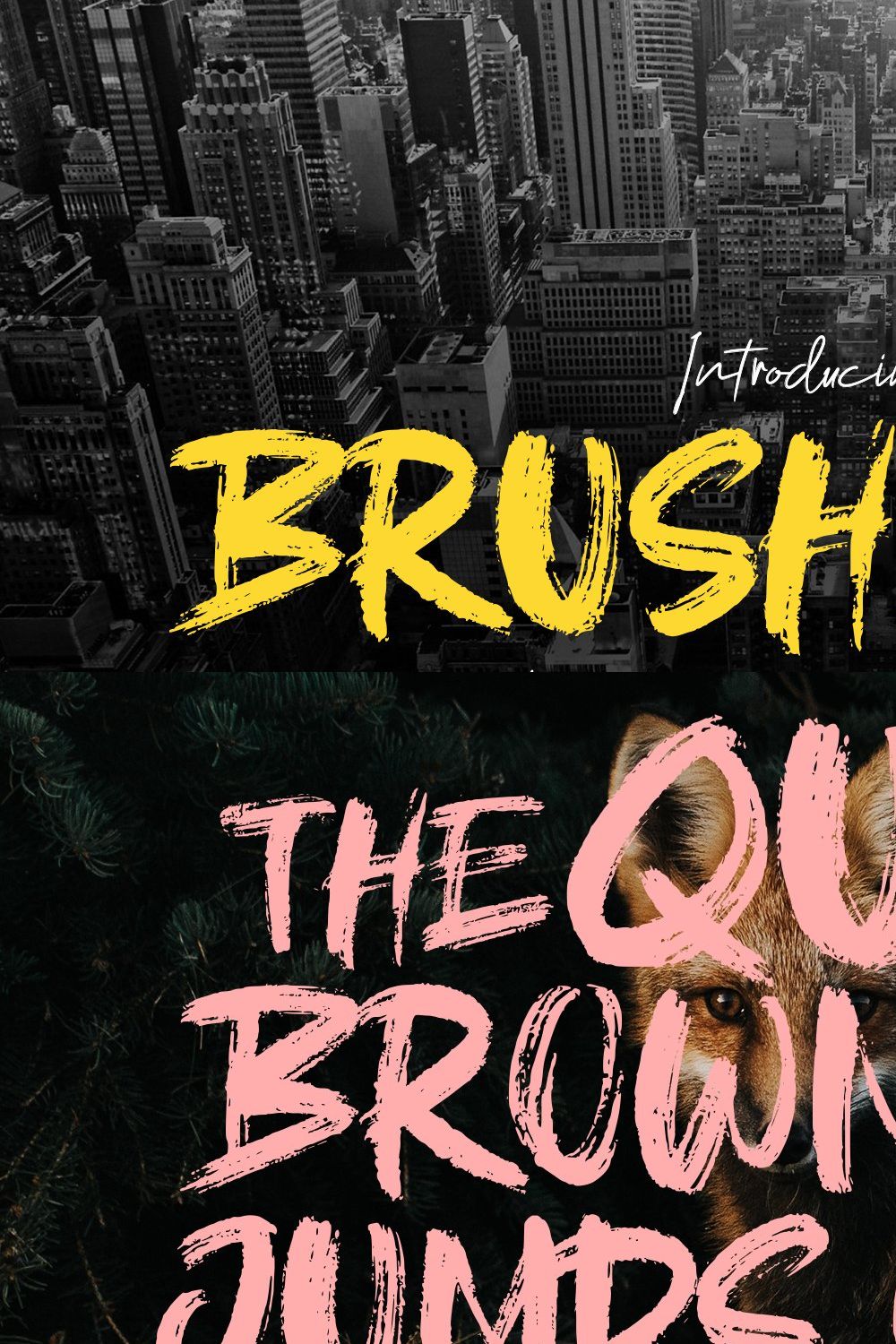 Brushield | Handwritten brush font pinterest preview image.