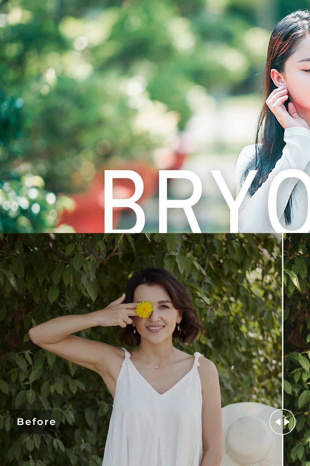 Bryonia Pro Lightroom Presets pinterest preview image.