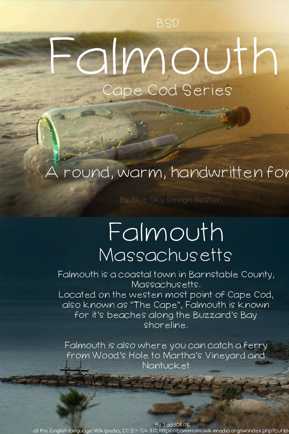 BSD Falmouth Font pinterest preview image.