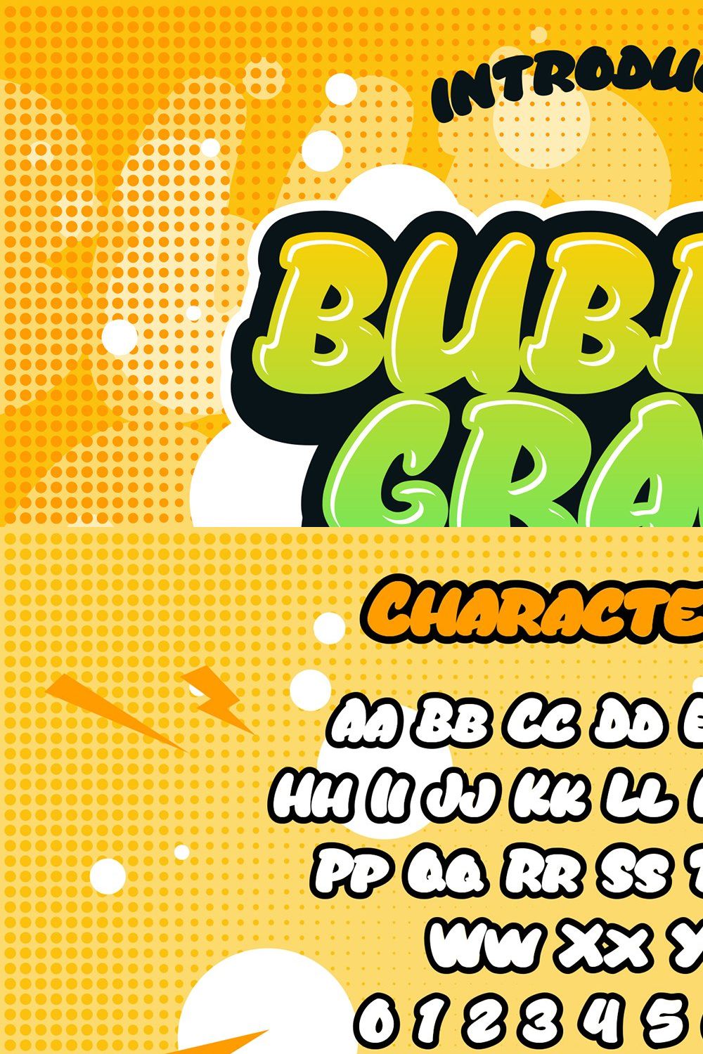 Bubble Graff - Bouncy Font pinterest preview image.