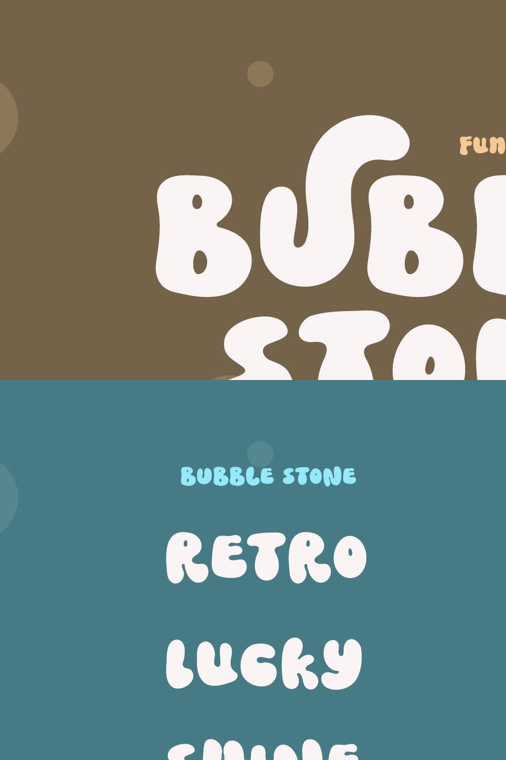 Bubble Stone - Cute Retro Font pinterest preview image.