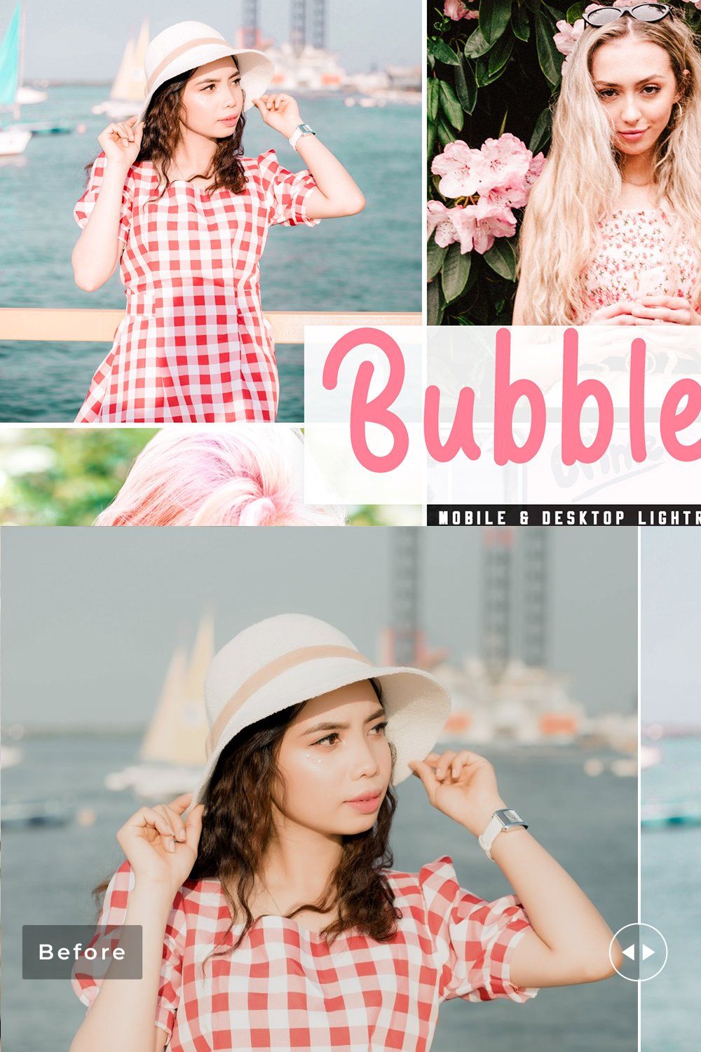 Bubblegum Lightroom Presets Pack pinterest preview image.