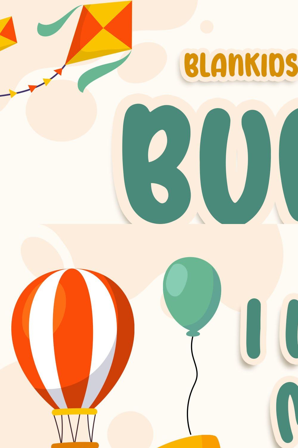 Bumble Kids a Cute Playful Font pinterest preview image.