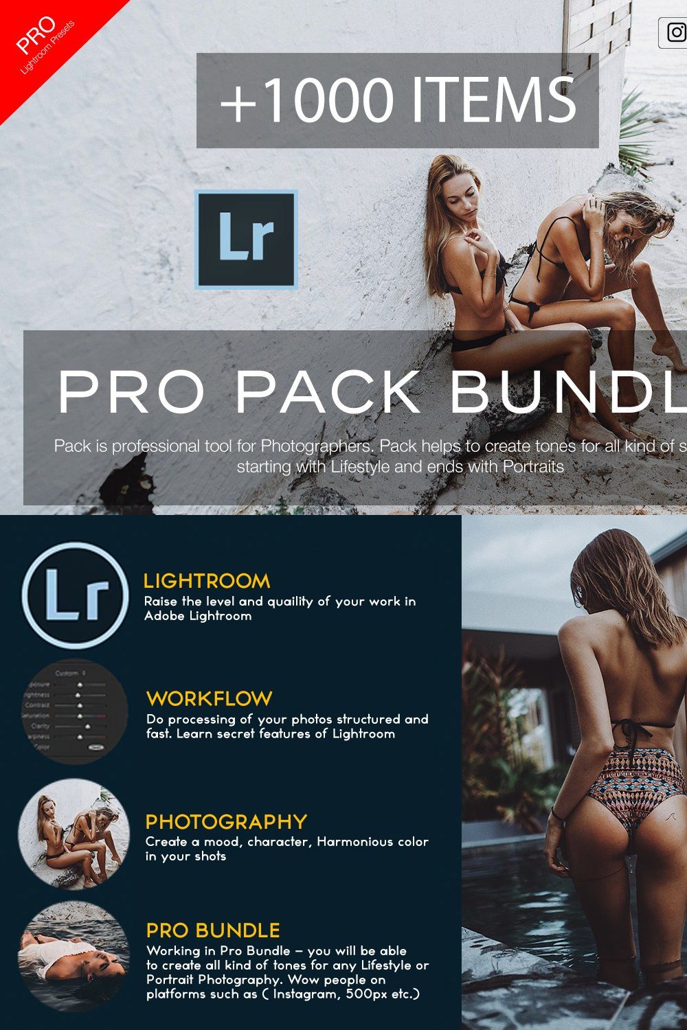 Bundle Lightroom Presets pinterest preview image.