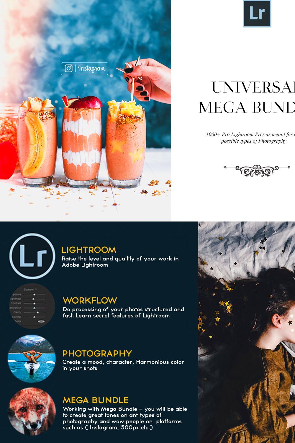 Bundle Lightroom Presets pinterest preview image.