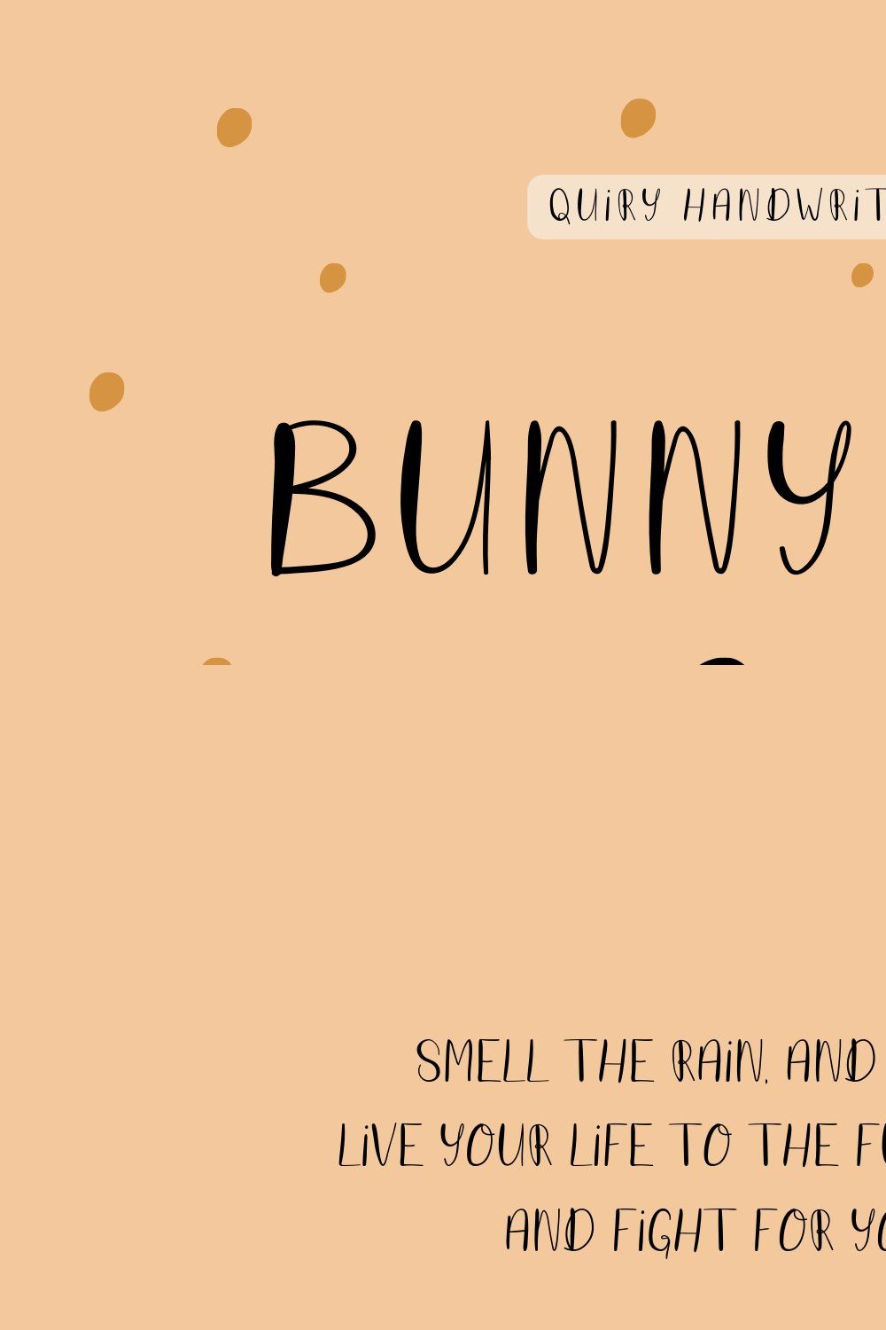 Bunny Julia Cute Font pinterest preview image.