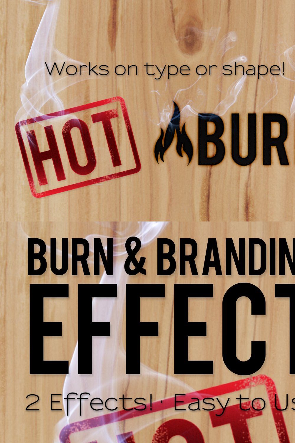 Burn & Branding Effects pinterest preview image.