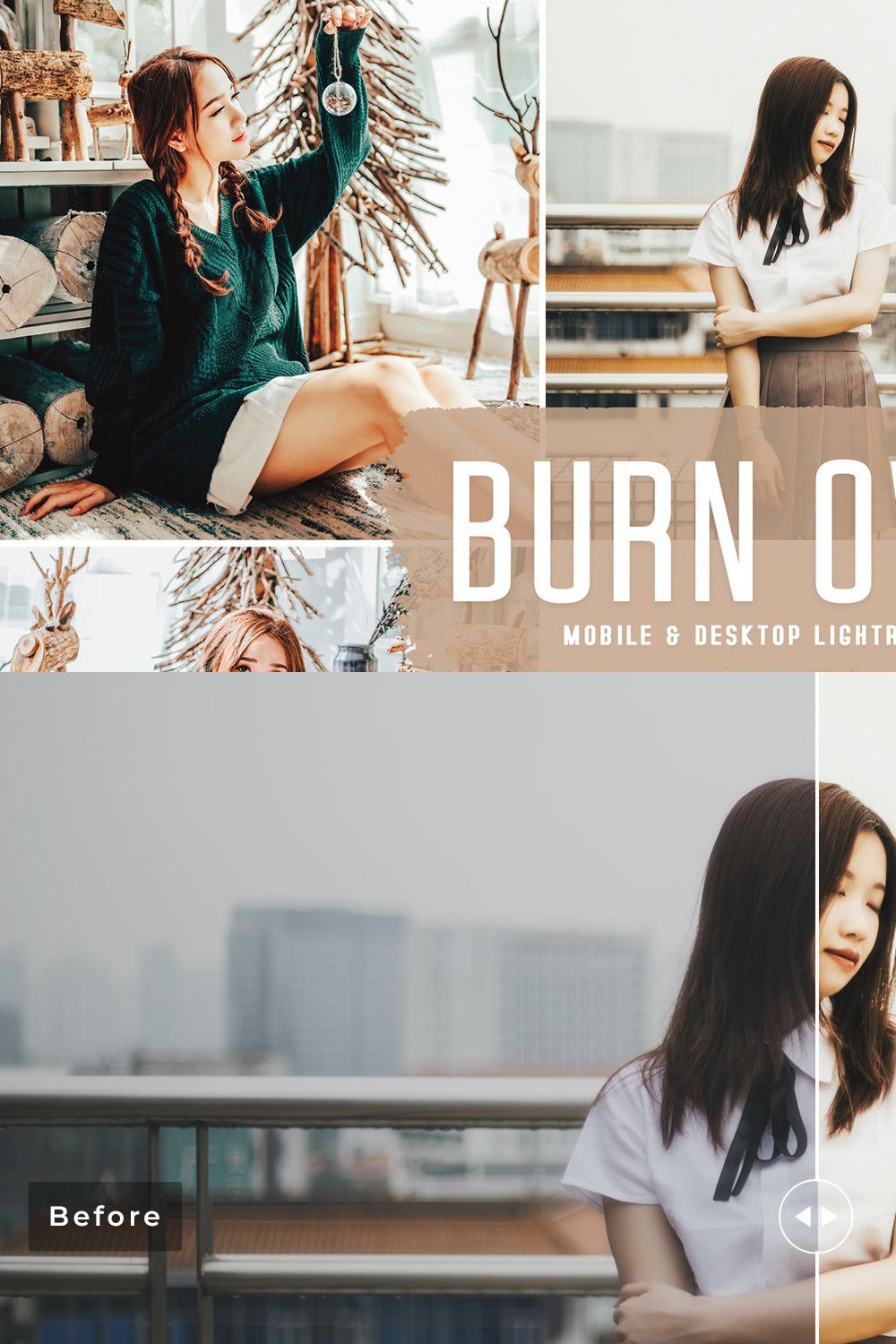 Burn Ovard Pro Lightroom Presets pinterest preview image.