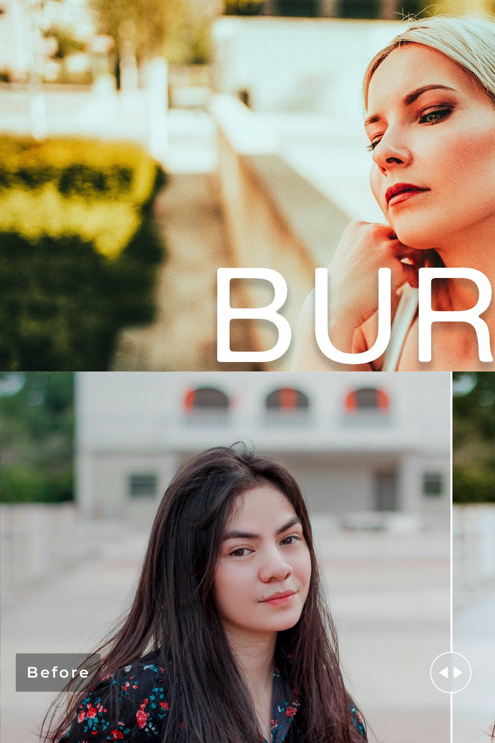 Burnt Pro Lightroom Presets pinterest preview image.