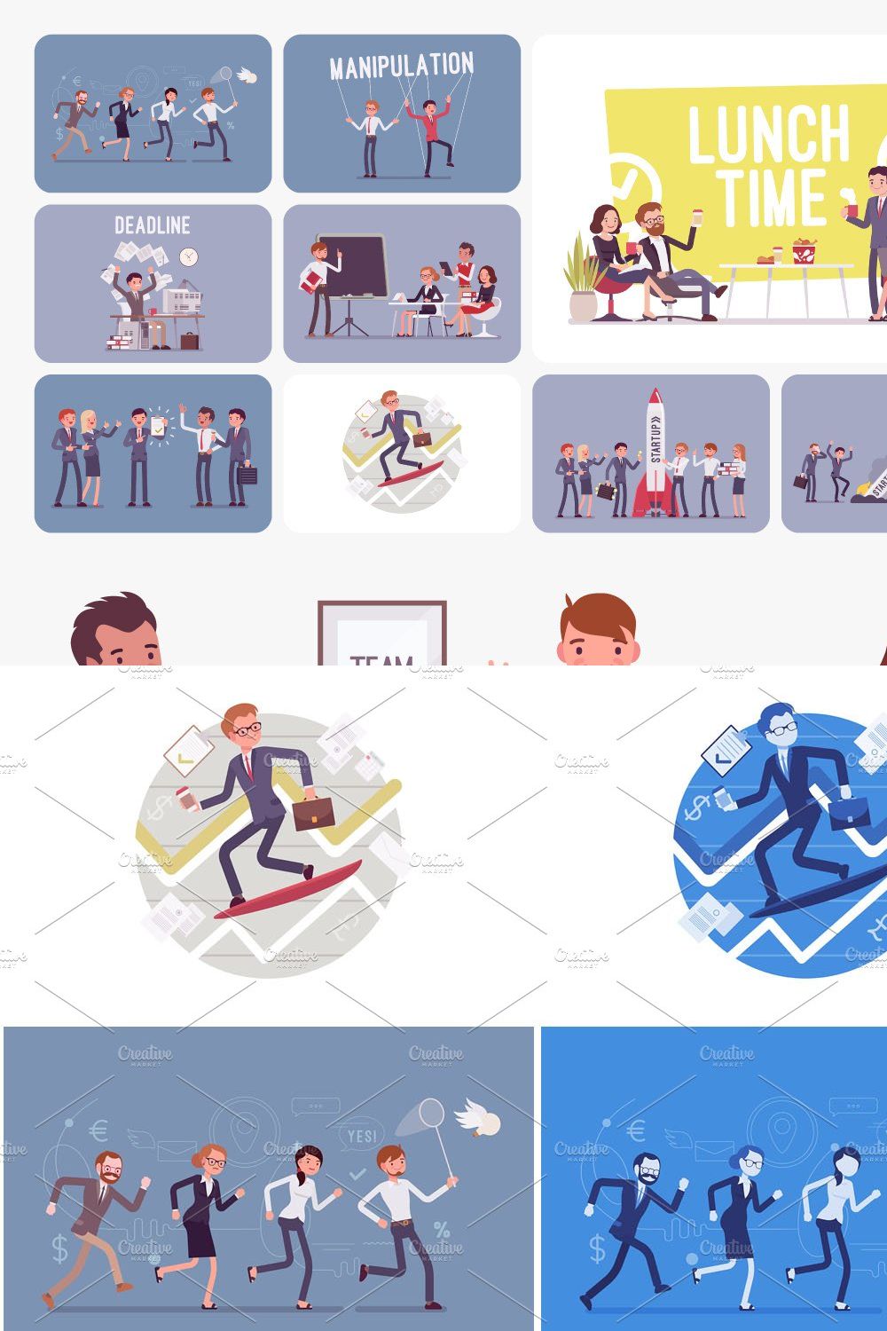 Business Illustrations Bundle Vol.1 pinterest preview image.