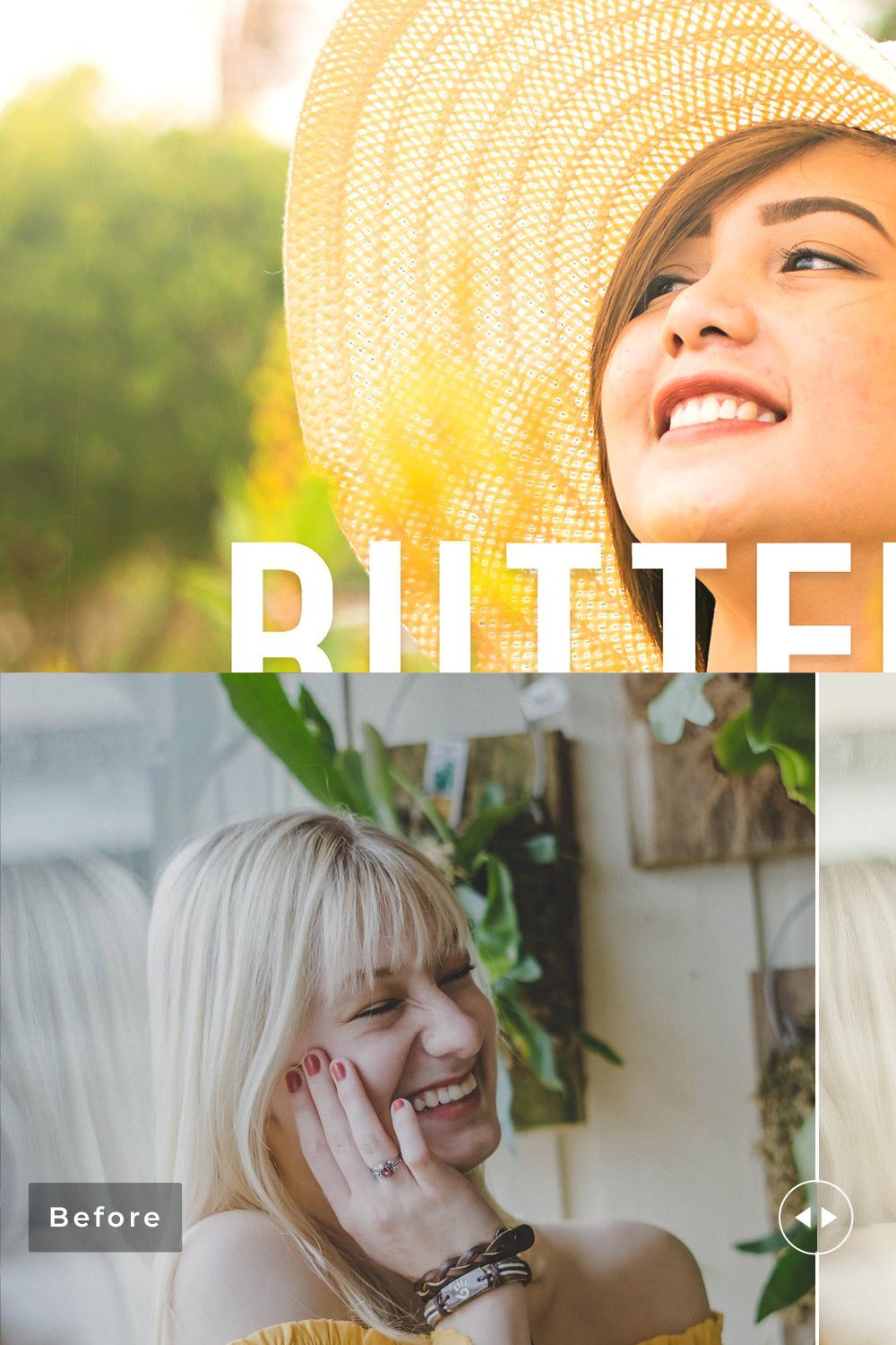 Buttercup Pro Lightroom Presets pinterest preview image.