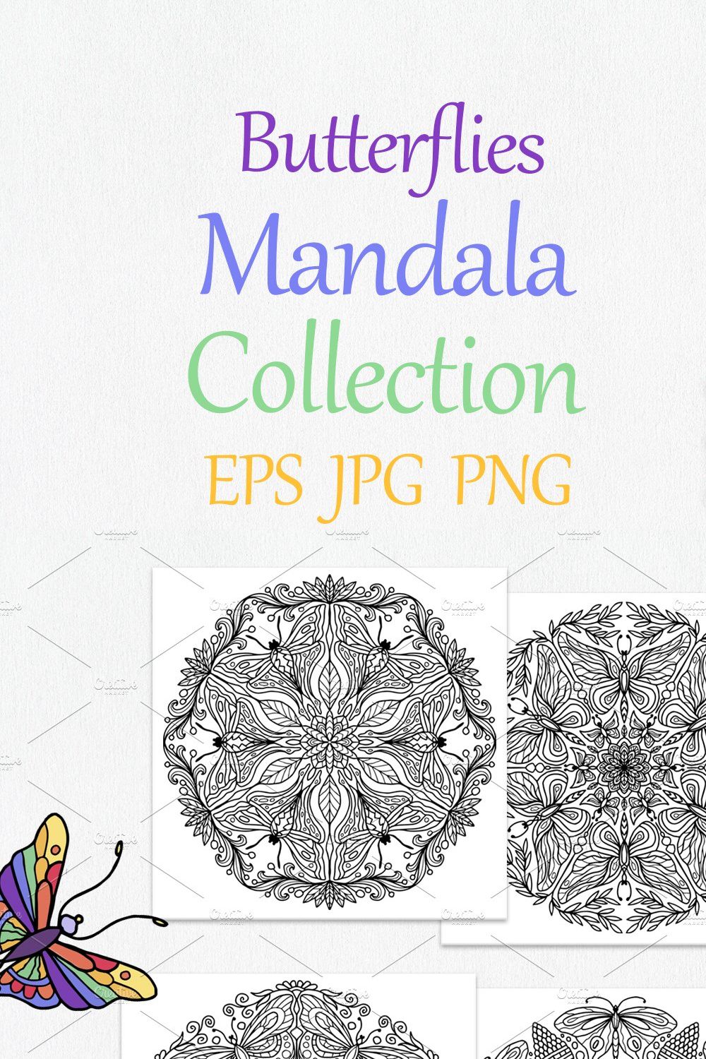 Butterflies mandala collection pinterest preview image.