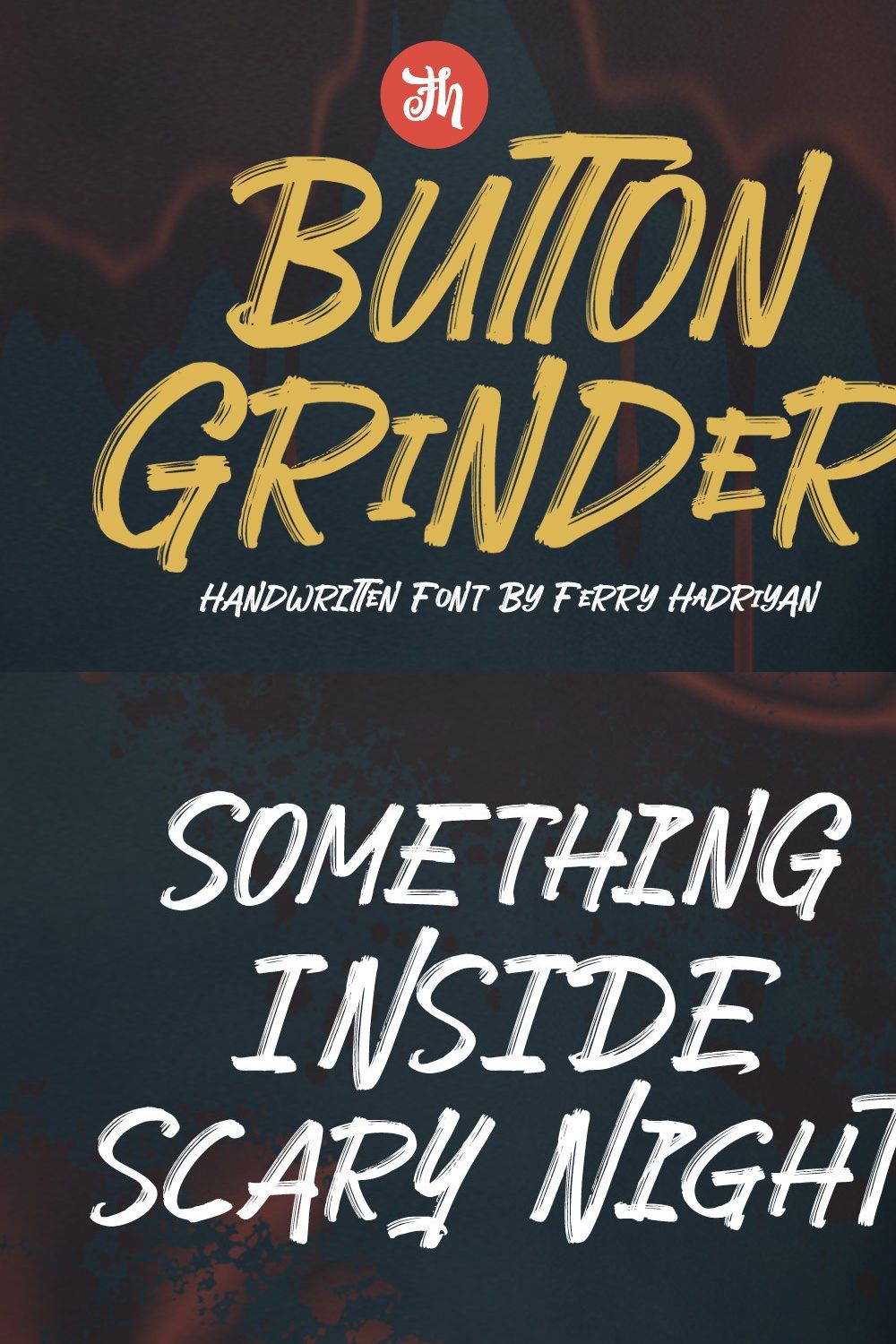 Button Grinder - Display Font pinterest preview image.