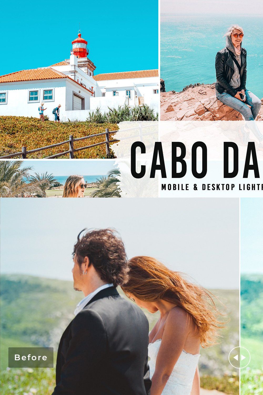 Cabo da Roca Pro Lightroom Presets pinterest preview image.