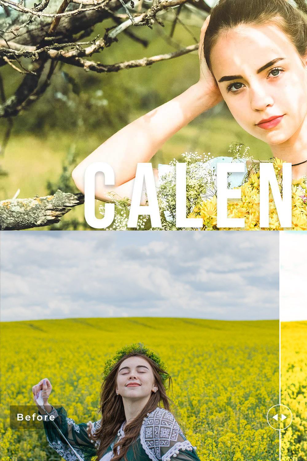 Calendula Pro Lightroom Presets pinterest preview image.