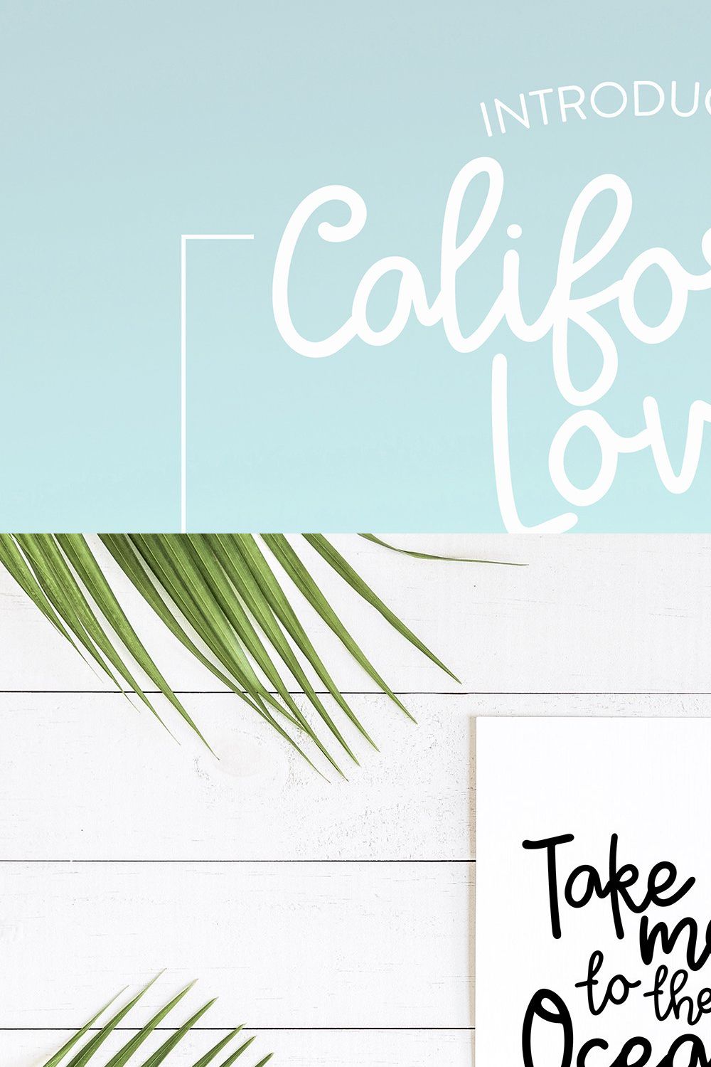 California Love Script Font pinterest preview image.