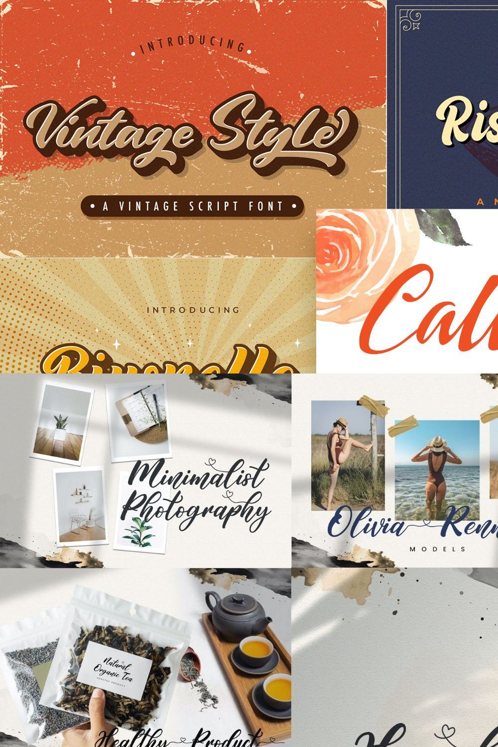 Calligraphy Font Bundle Vol 2 pinterest preview image.