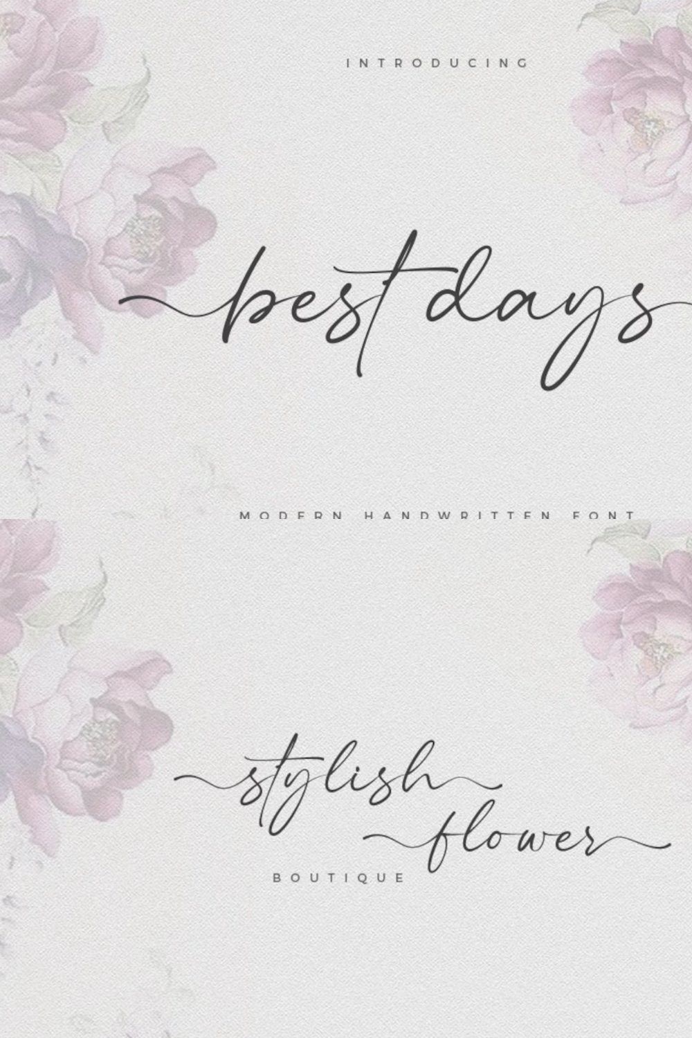 Calligraphy font, Wedding font pinterest preview image.