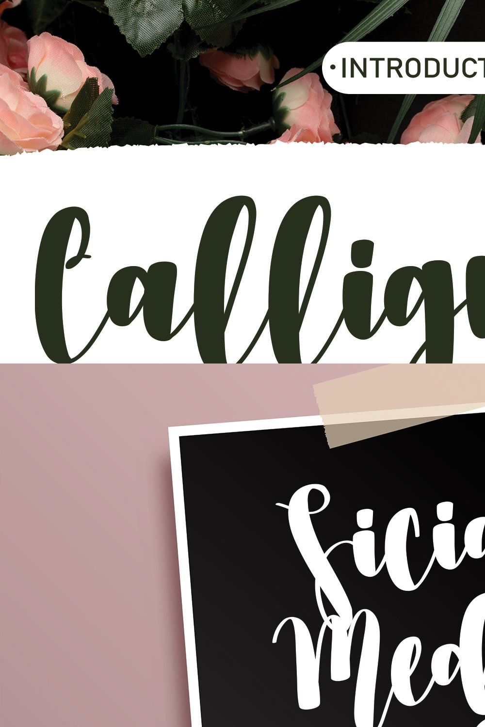 Calligraphy | Handwriten Font pinterest preview image.