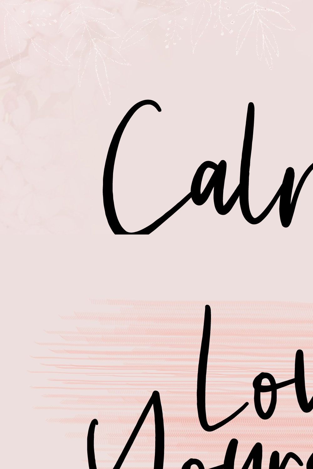 Calmy | Handwritten Script Font pinterest preview image.