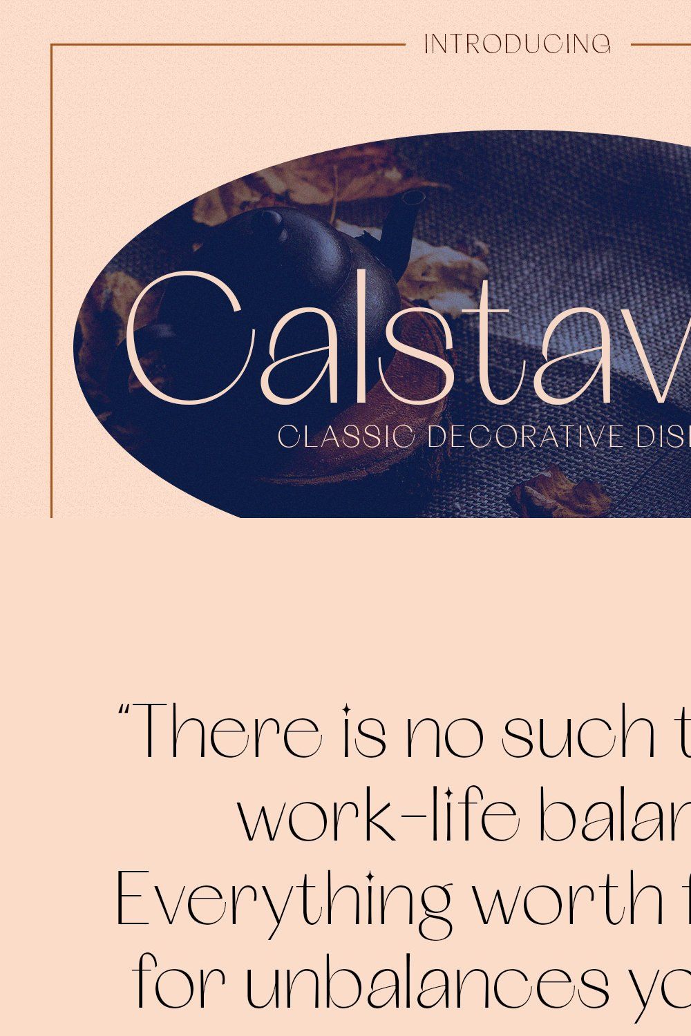 Calstavier Decorative Display Font pinterest preview image.