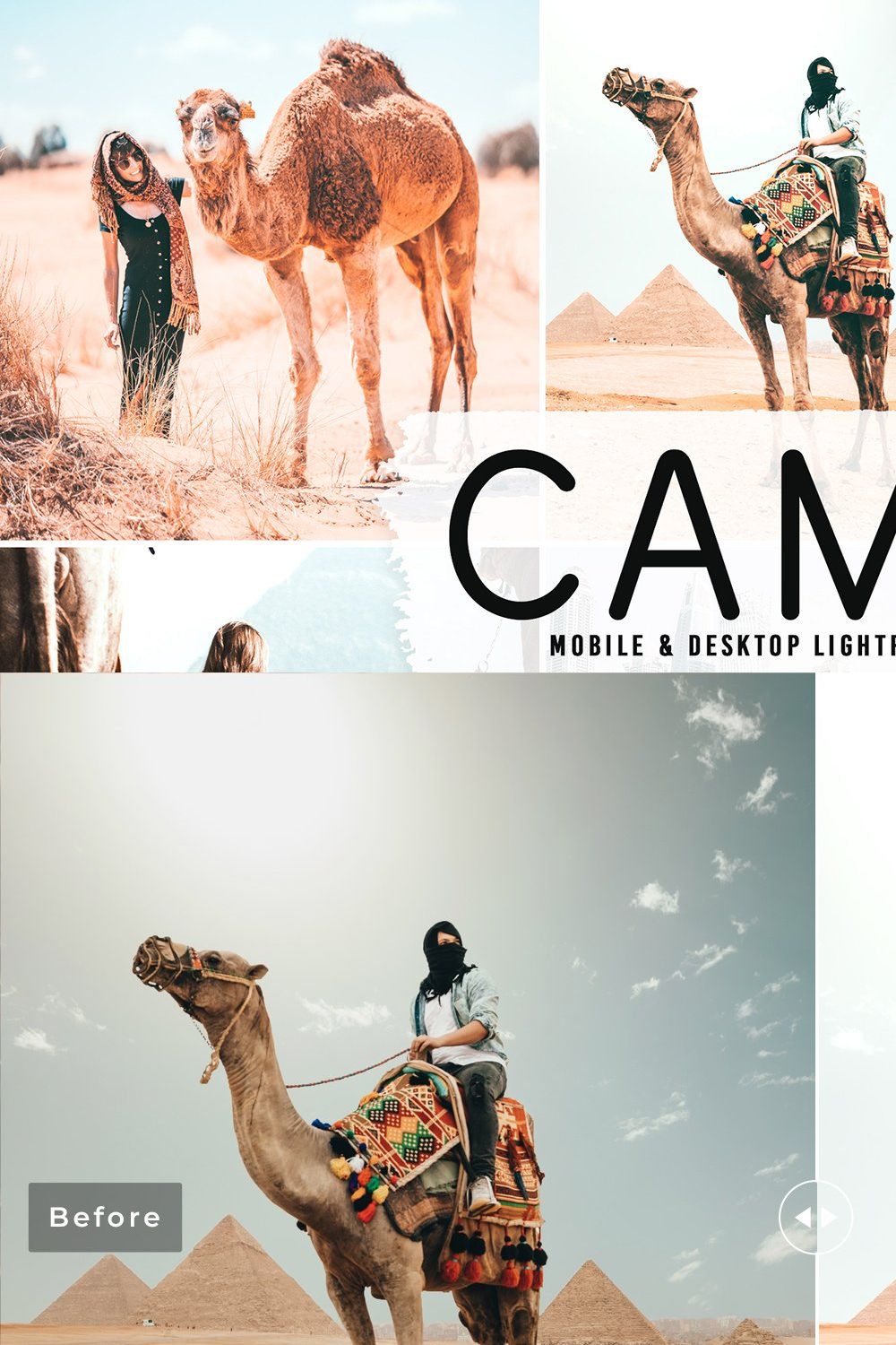 Camel Pro Lightroom Presets pinterest preview image.