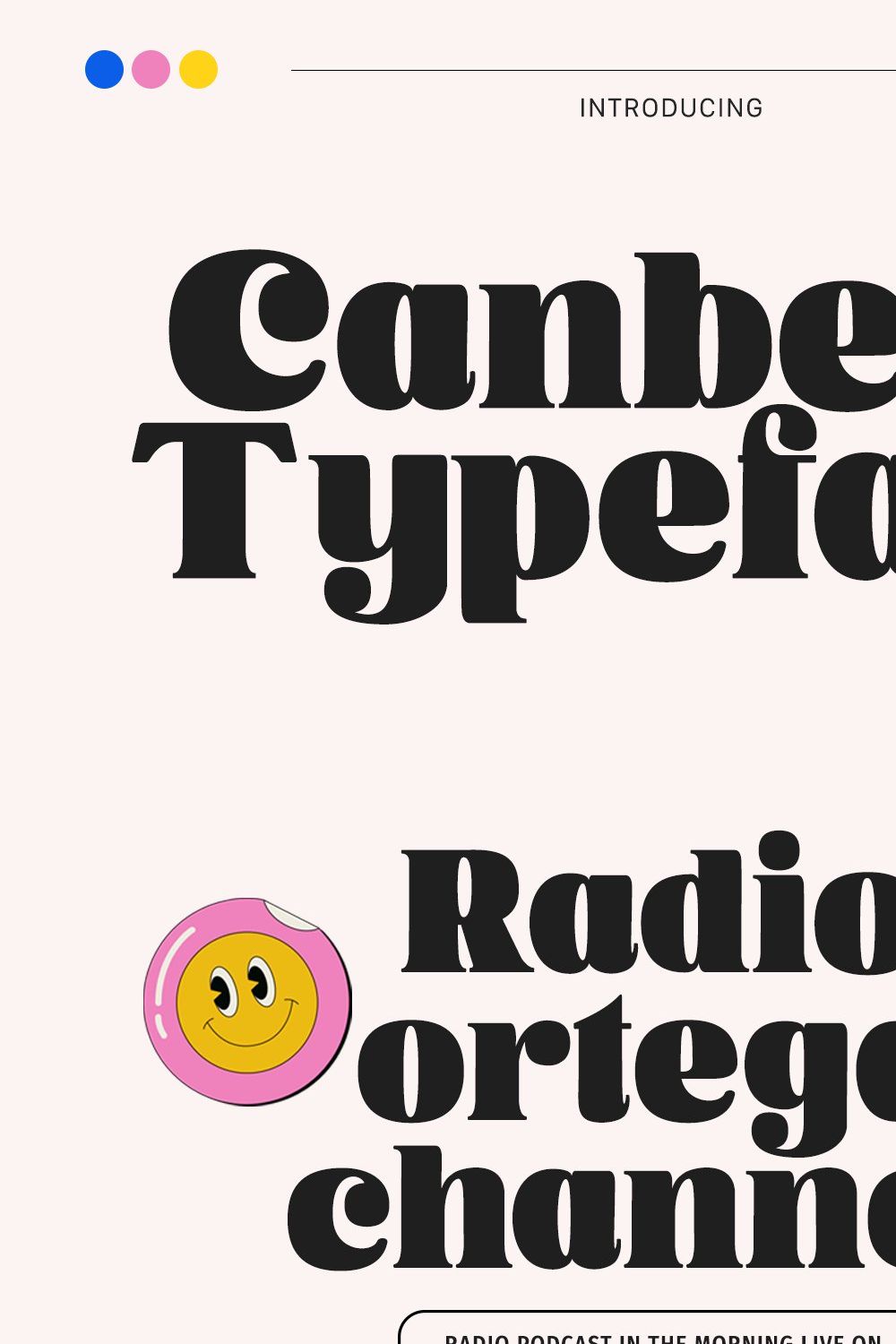 Canbera - Display Typeface pinterest preview image.