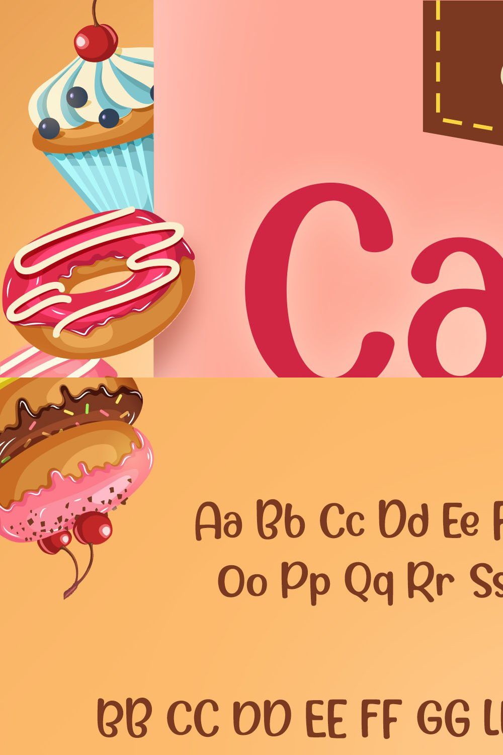 Candy Cake ~ Sweet Font pinterest preview image.