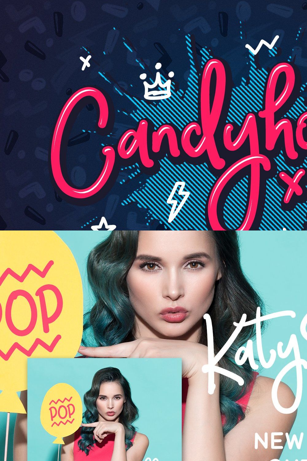 Candyhouse Font pinterest preview image.