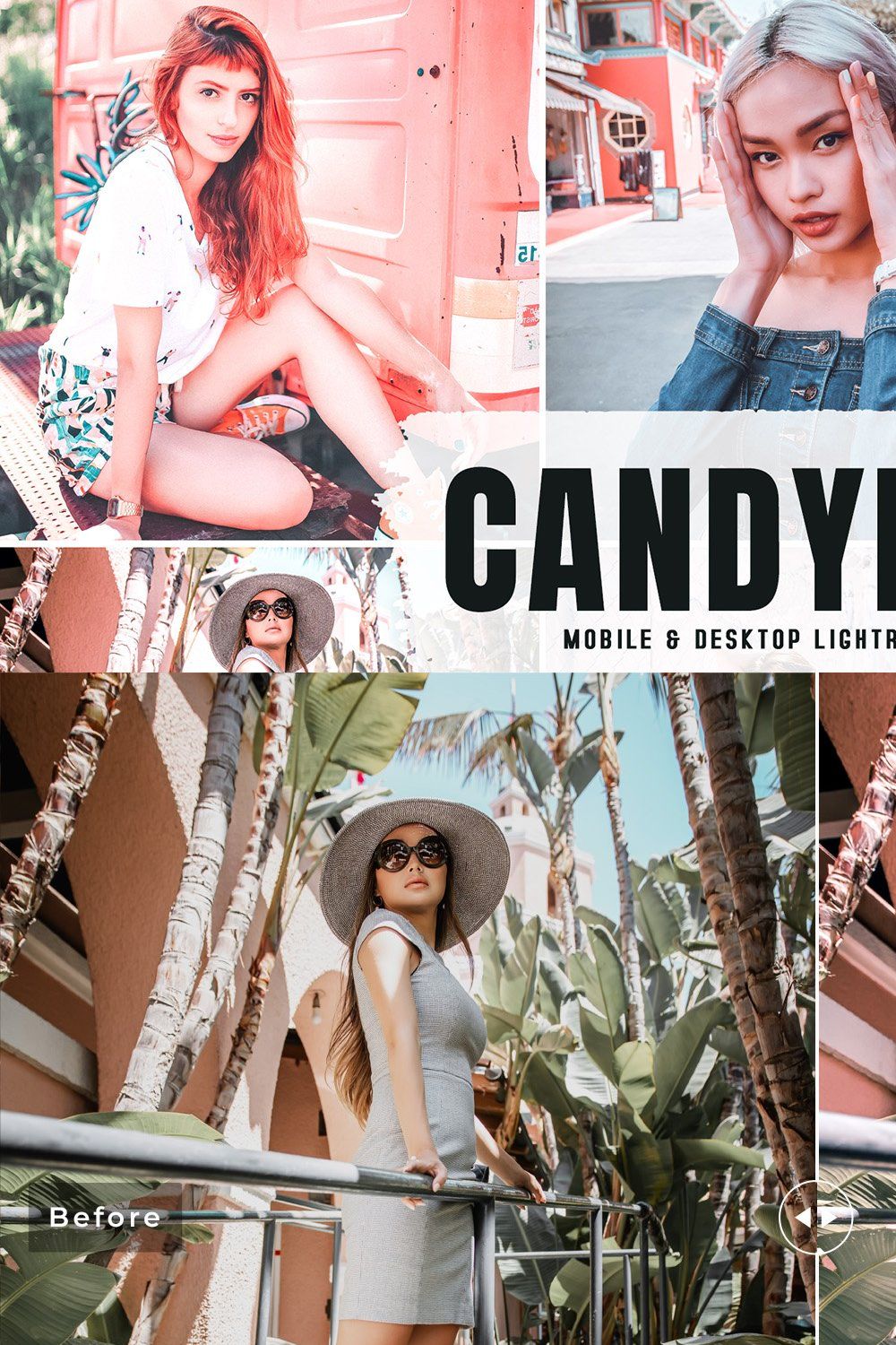 Candyland Pro Lightroom Presets pinterest preview image.