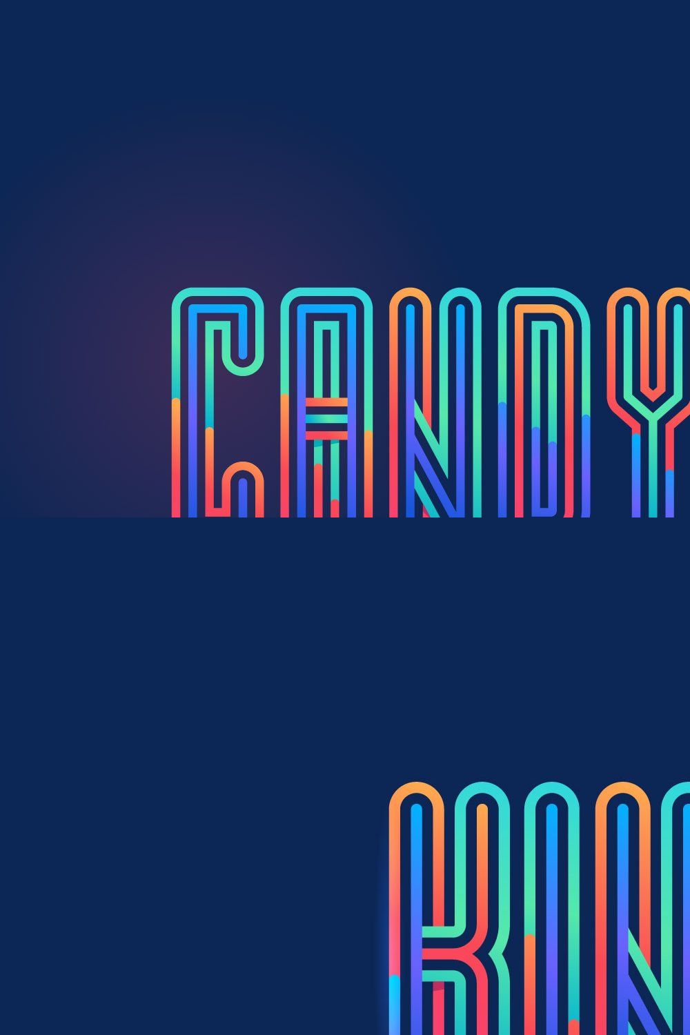 Candyline Colored display font pinterest preview image.