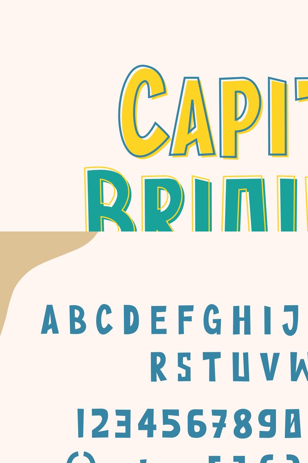 Capital Briquets - Display Font pinterest preview image.