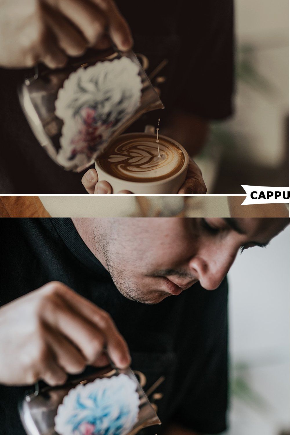 Cappuccino Photoshop Action pinterest preview image.