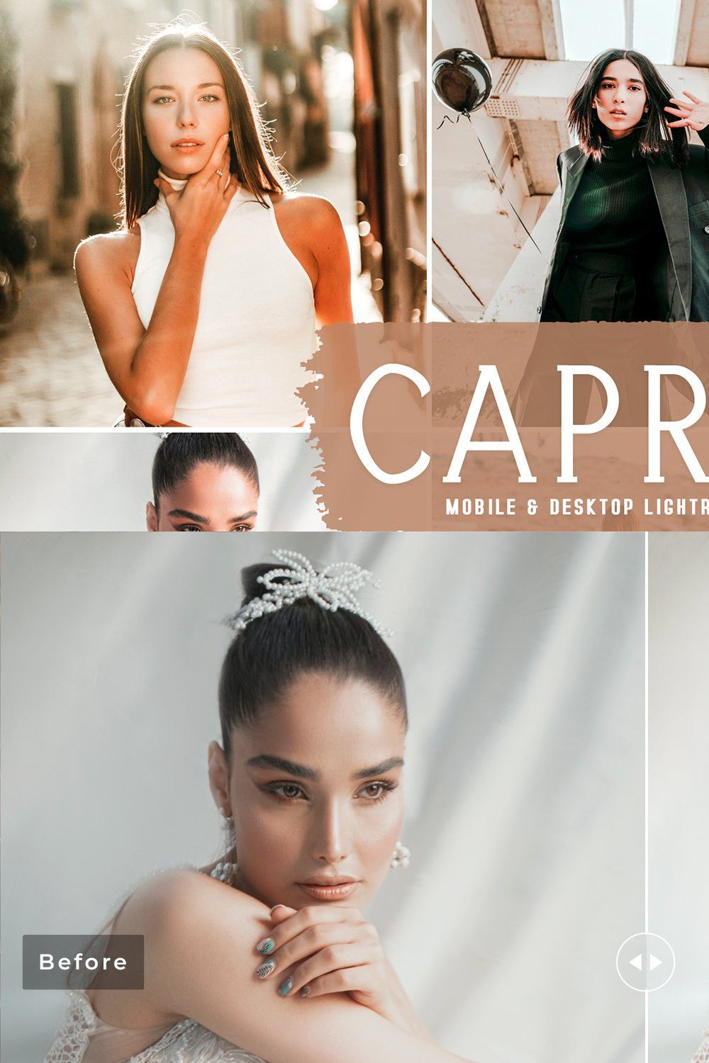 Caprese Pro Lightroom Presets pinterest preview image.