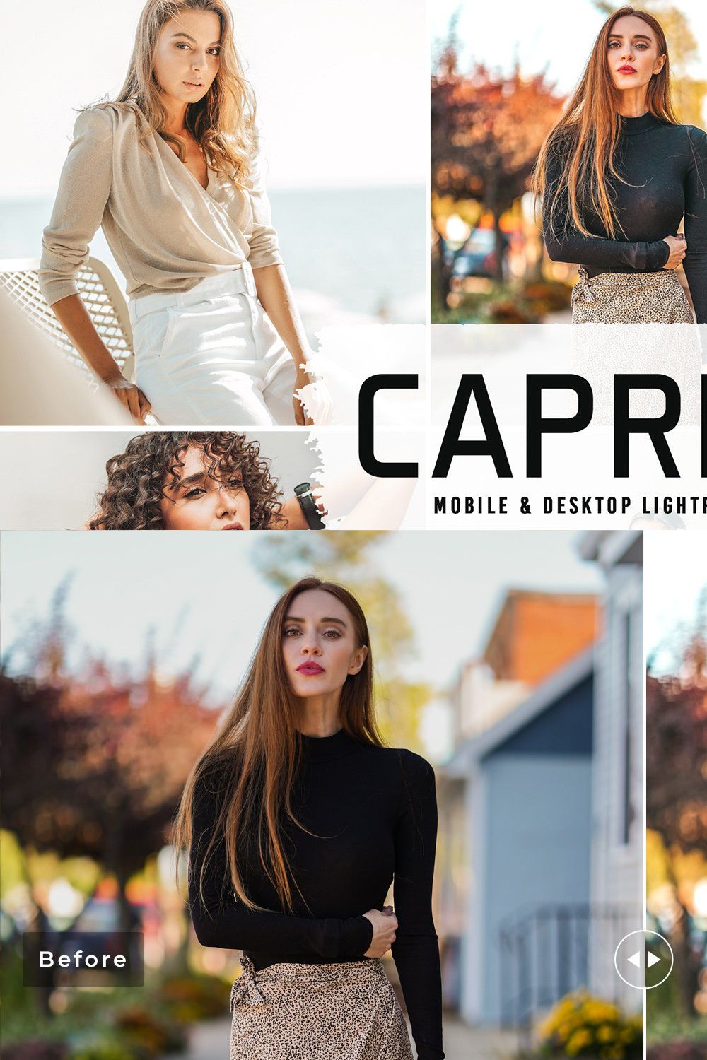 Caprese Pro Lightroom Presets V2 pinterest preview image.