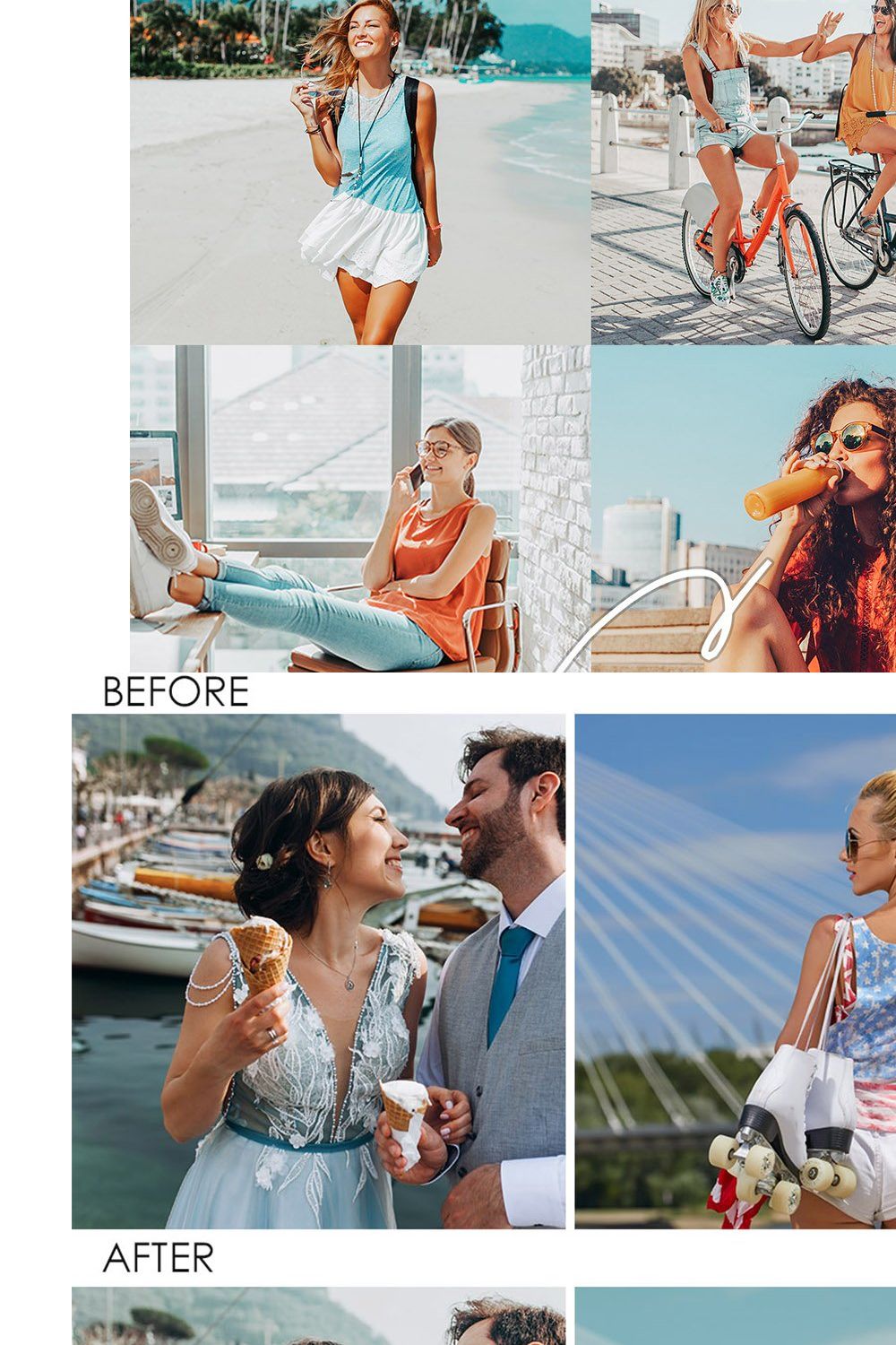 CAPRI 4 Lightroom Presets pinterest preview image.