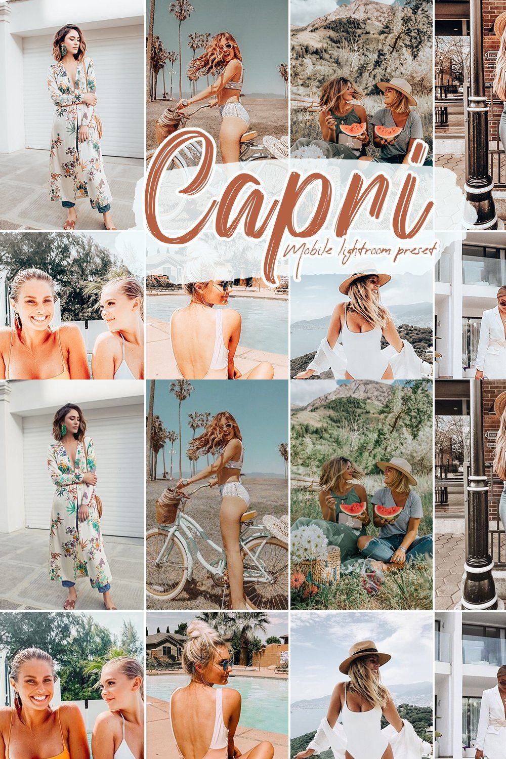 Capri Lightroom Presets pinterest preview image.