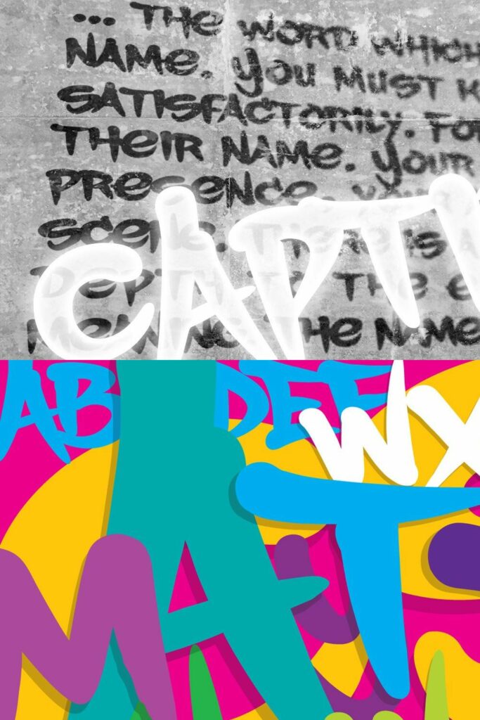 Captions Graffiti Font Family MasterBundles