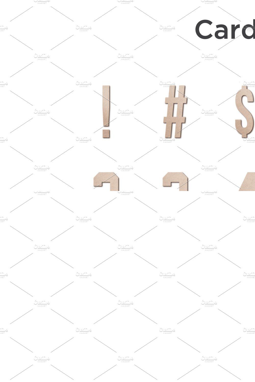 Cardboard Style Alphabet Typography pinterest preview image.