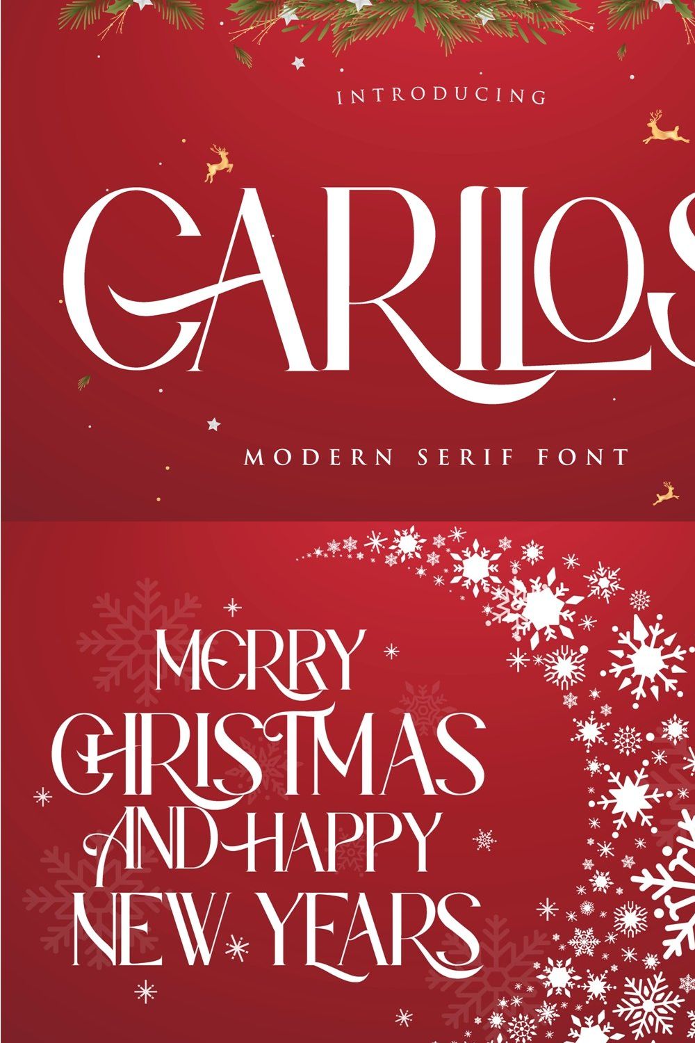 Carilos | Modern Serif Font pinterest preview image.