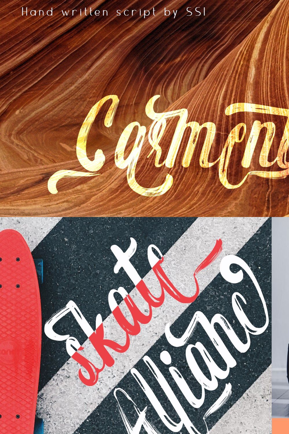 Carmentz Handwritten Brush Script pinterest preview image.