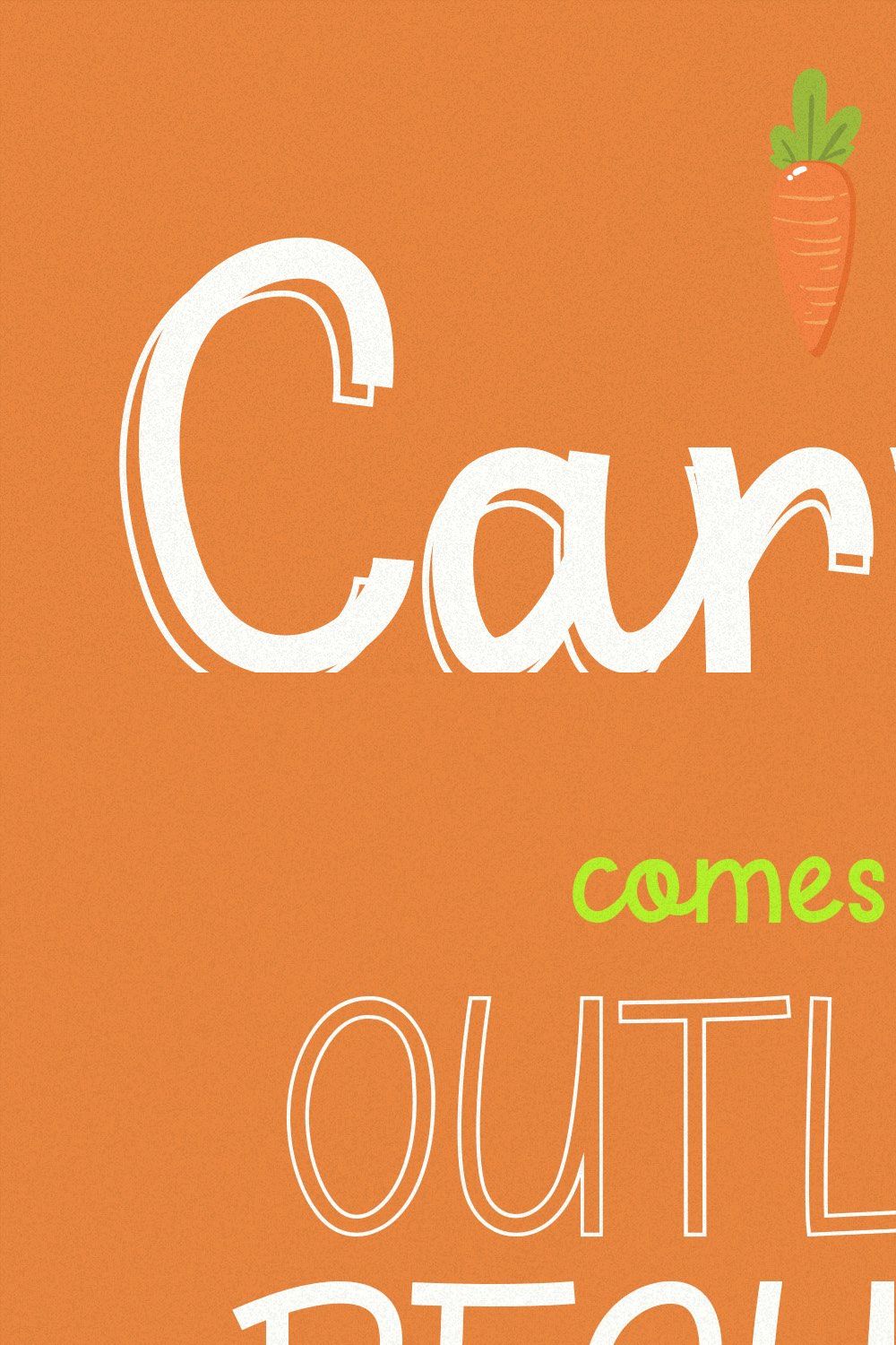 Carrot - Handwritten Font pinterest preview image.