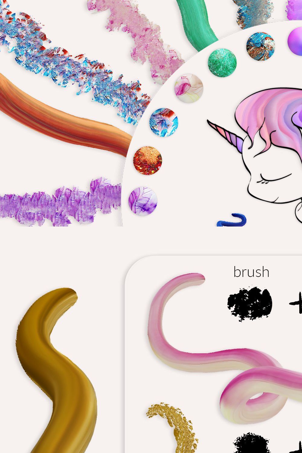 Cartoon Brushes for Photoshop pinterest preview image.