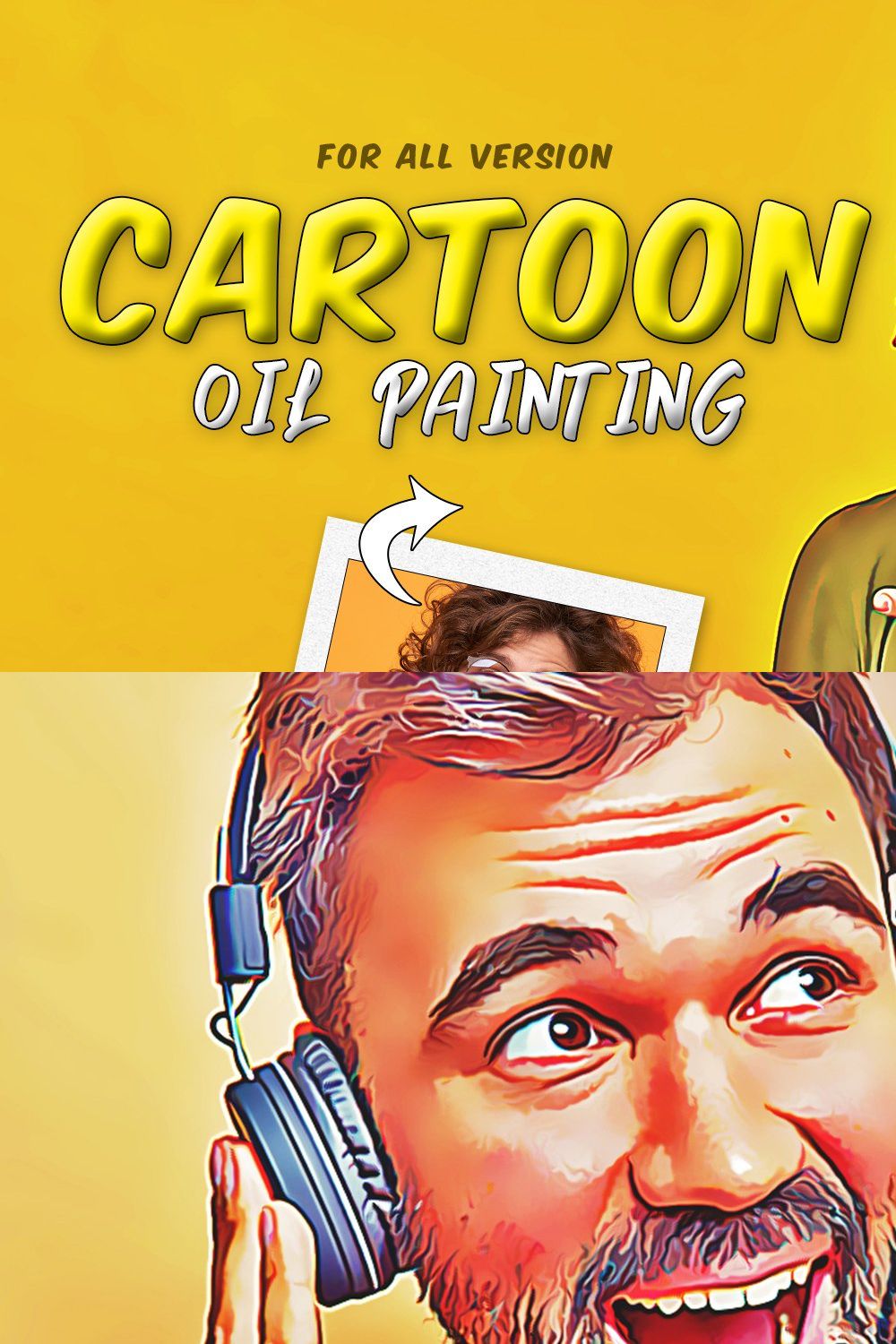Cartoon Oil Painting pinterest preview image.