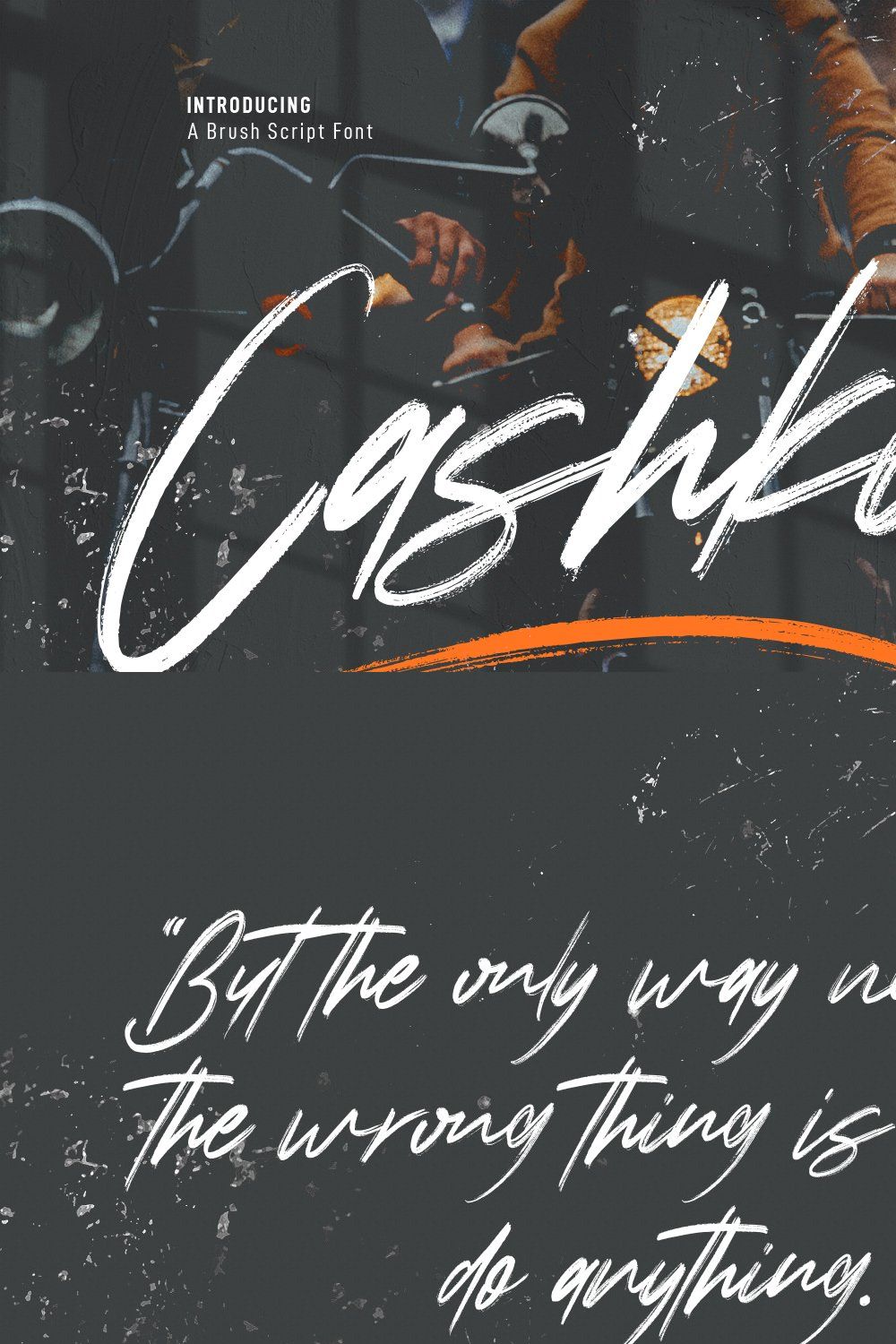 Cashking Brush Script Font pinterest preview image.