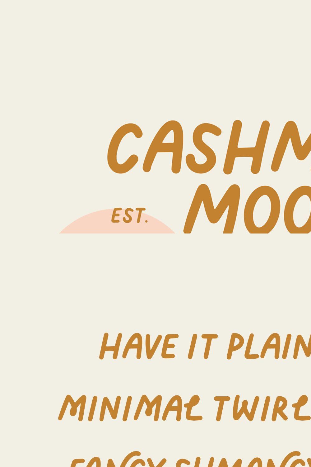 Cashmere Moon Sans (3 fonts) pinterest preview image.