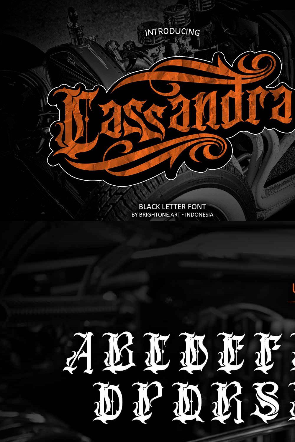 Cassandra - Blackletter Tattoo pinterest preview image.